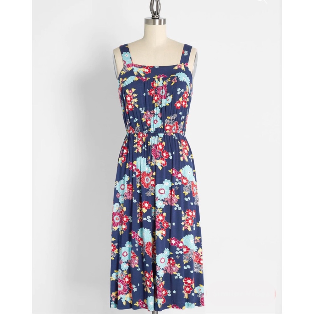 NWT MODCLOTH Best Way to Vacay Knit Floral Sundress - Picture 2 of 5